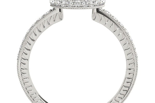 TLD Custom Jewelry 14K White Gold Pave Round Engagement Rings