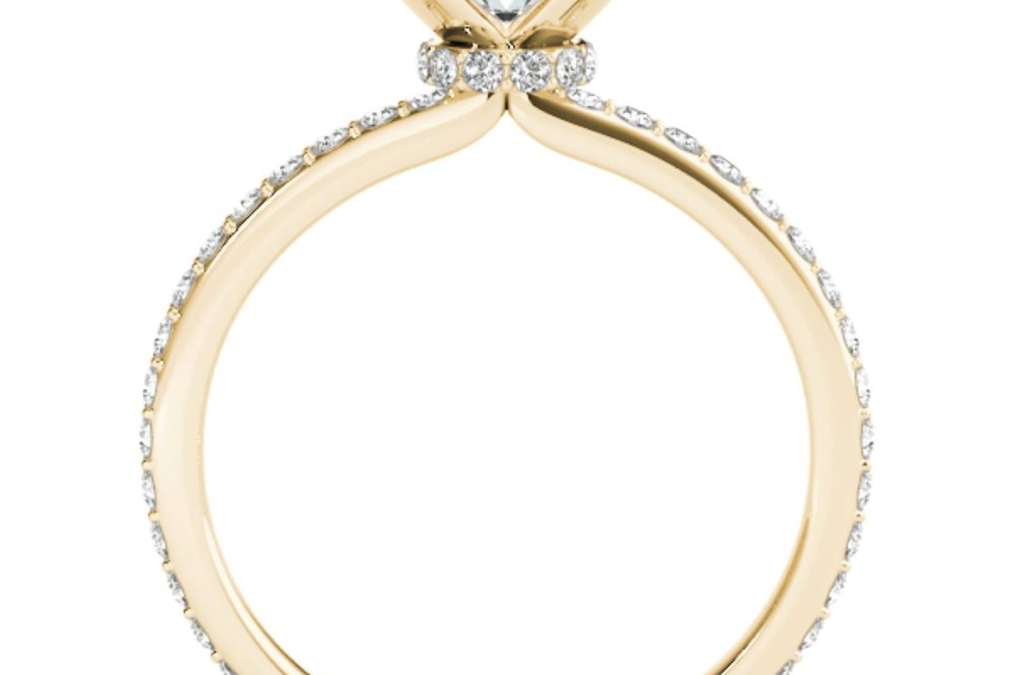 TLD Custom Jewelry 14K White Gold Single Row Round Engagement Rings