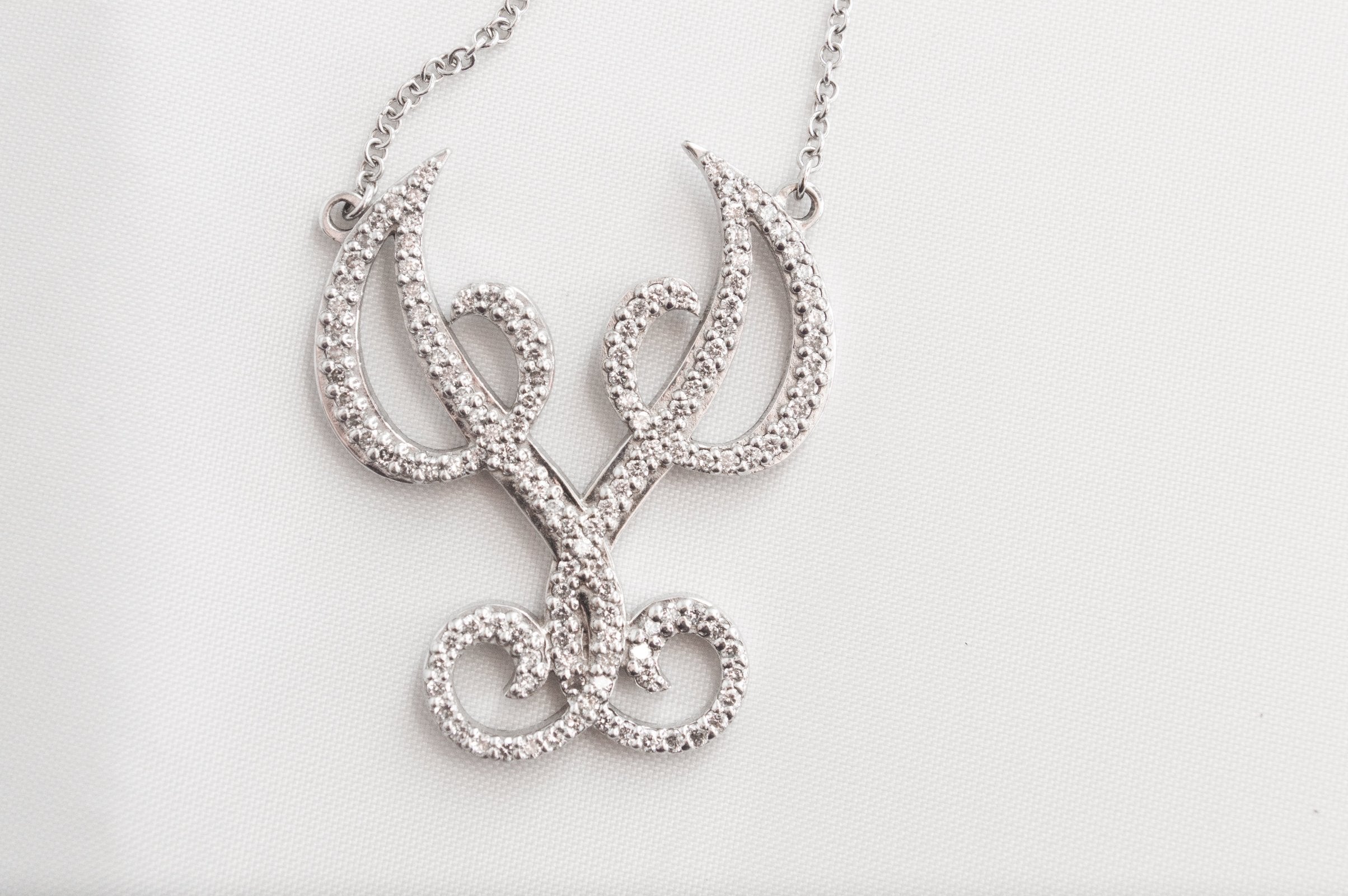 TLD Custom Jewelry Diamond Monogram Pendant