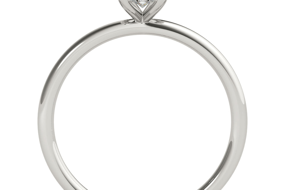 TLD Custom Jewelry Oval_Diamond_Engagement_Ring_in_14Kt_White_Gold Side - Basket Style Setting with Diamonds 1 ct.