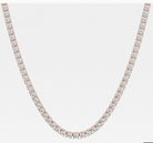 TLD Custom Jewelry 14K Gold Lab-Created 4-Prong Diamond Tennis Necklace (40 CTW E-F, VS)