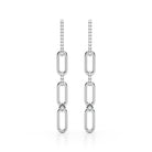 TLD Custom Jewelry 14K White Gold Diamond Dangle Earrings 