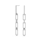 TLD Custom Jewelry White Gold Diamond Dangle Earrings 