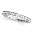 TLD Custom Jewelry 14K White Gold Pave Round Wedding Ring