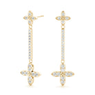 TD Custom Jewelry 14K White Gold Drop Lab Grown Diamond Earrings