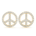 TLD Custom Jewelry Yellow Gold_Natural Diamond_Peace_Earrings
