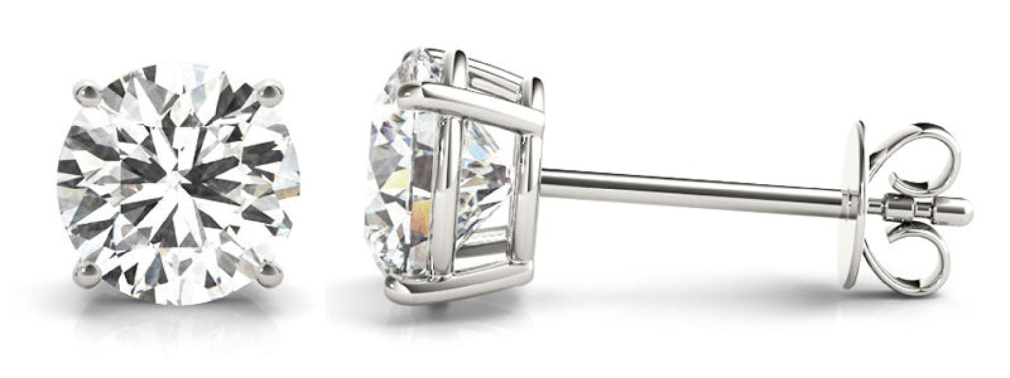 TLD Custom Jewelry Perfect 4-Prong Certified Lab Diamond Stud Earrings (4 ct. tw.) 