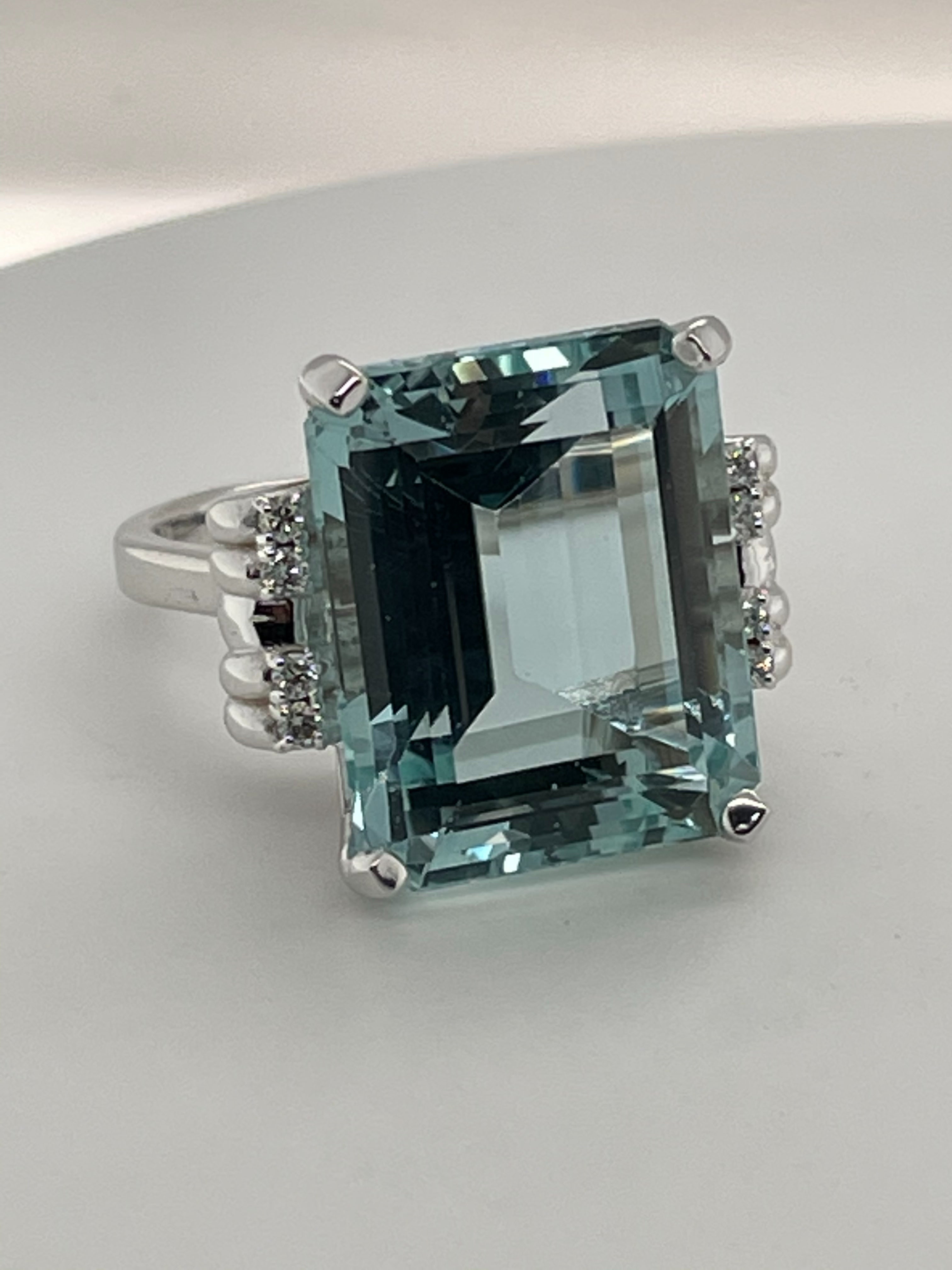 TLD Aquamarine Cocktail Ring 