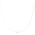 Lab- Grown Diamond Single Bezel Necklace 14K YG 