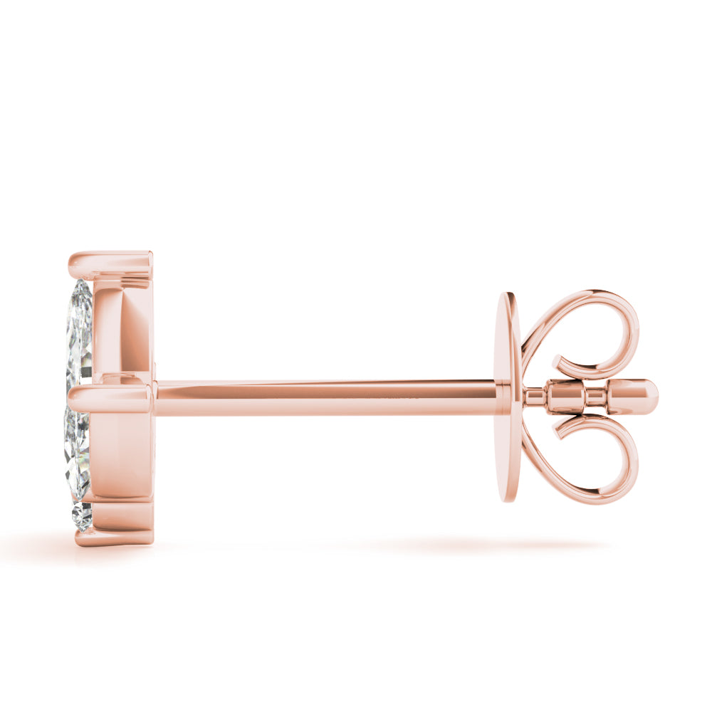 TLD Custom Jewelry Marquise_Shape_Diamond_Earrings_4Kt._Rose_Gold