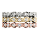 Stackable Rings 14kt WG YW RG