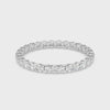 14K White Gold Eternity Wedding Ring 85191.set.alt